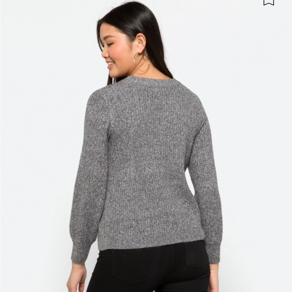 Aspen cropped blouson sleeve sweater - Picture 4 of 4